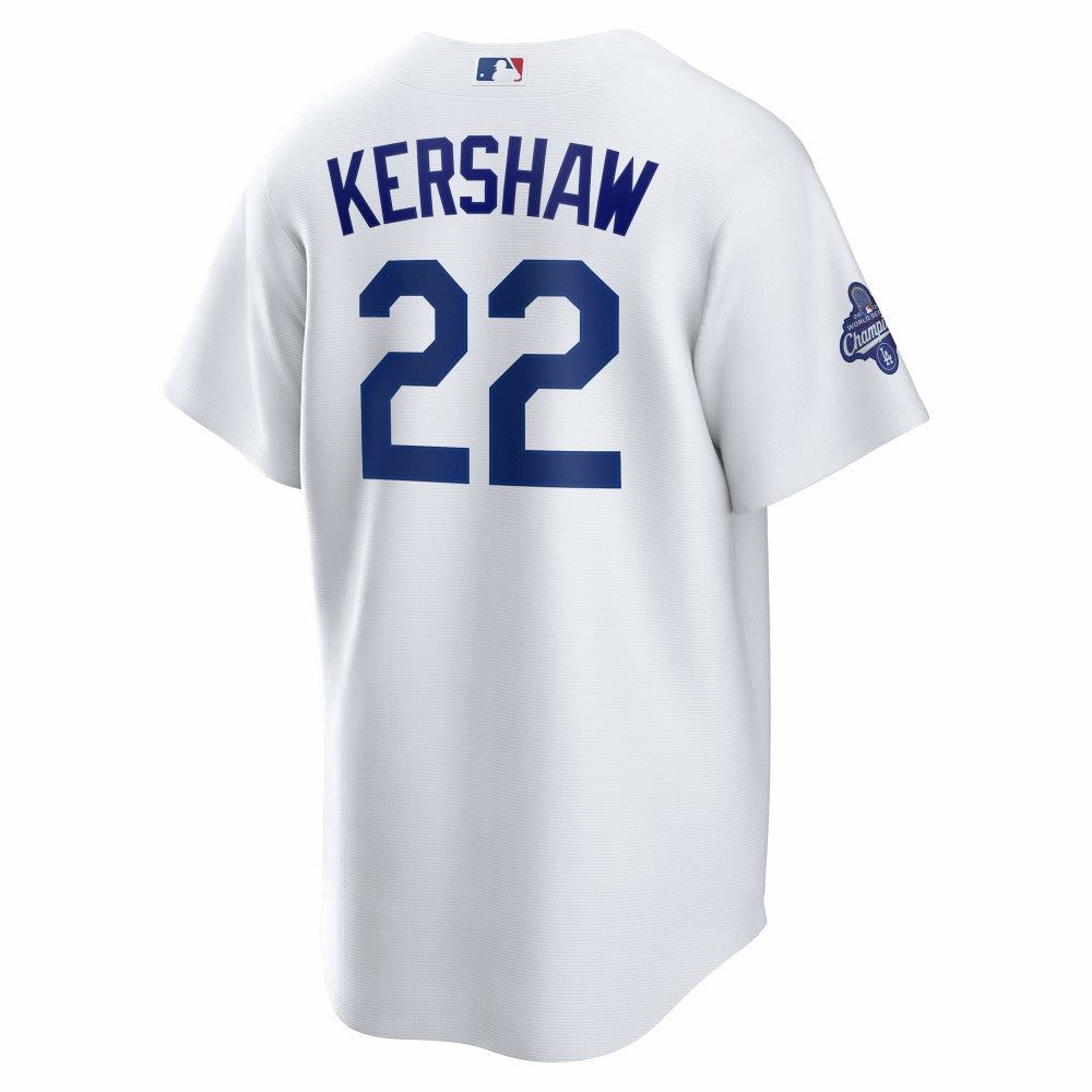 MLB Clayton Kershaw Los Angeles Dodgers Nike Home 2025 World Series Champions Replica Jersey