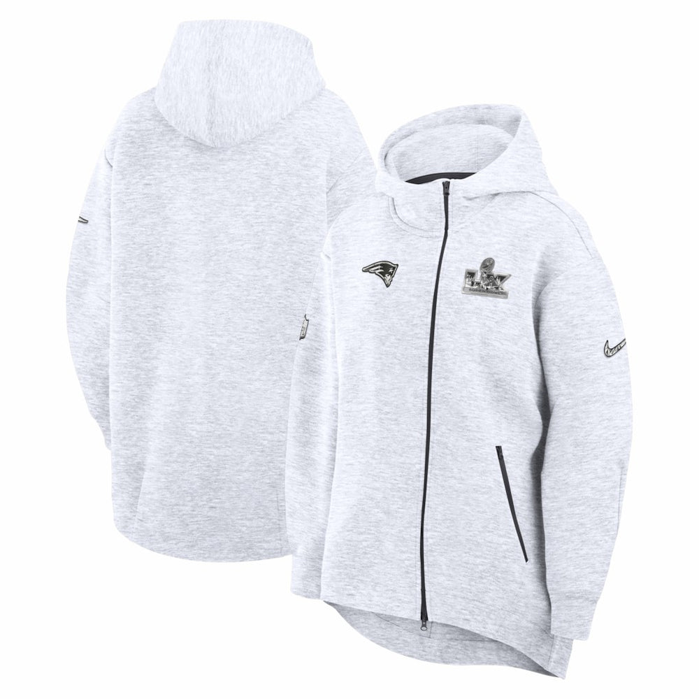 Women's Super Bowl LX Opening Night Tech Fleece Full-Zip Hoodie - New England Patriots