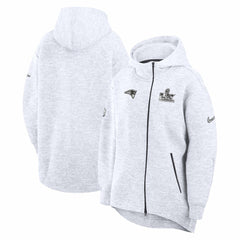Women's Super Bowl LX Opening Night Tech Fleece Full-Zip Hoodie - New England Patriots