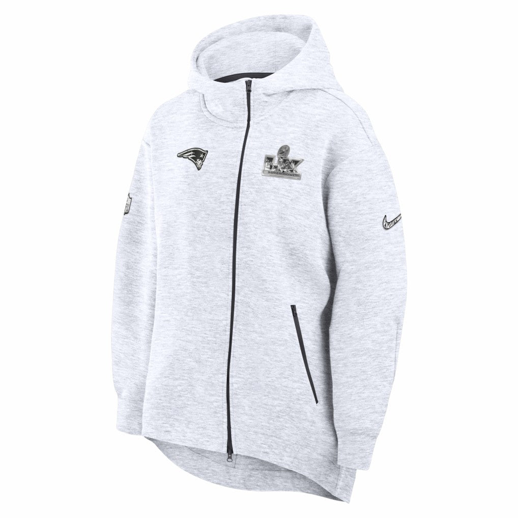 Women's Super Bowl LX Opening Night Tech Fleece Full-Zip Hoodie - New England Patriots