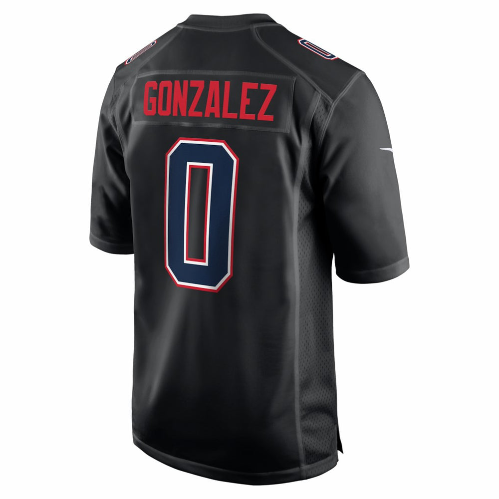Christian Gonzalez  Super Bowl LX Patch Carbon Fashion Game Jersey - New England Patriots