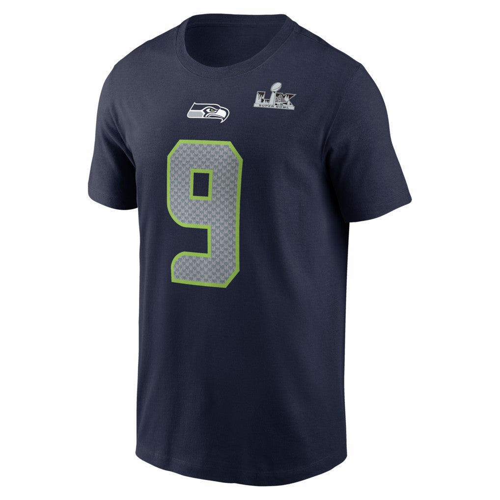 Kenneth Walker III  Super Bowl LX Patch Name & Number T-Shirt - Seattle Seahawks