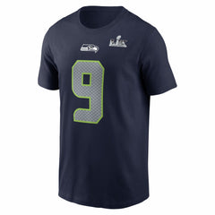 Kenneth Walker III  Super Bowl LX Patch Name & Number T-Shirt - Seattle Seahawks