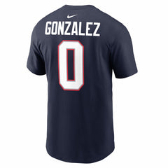 Christian Gonzalez  Super Bowl LX Patch Name & Number T-Shirt - New England Patriots