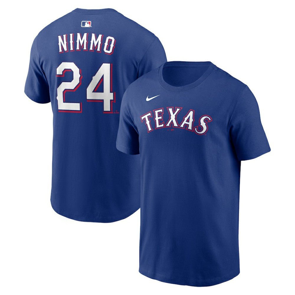 MLB Brandon Nimmo Texas Rangers Nike Home Name & Number T-Shirt