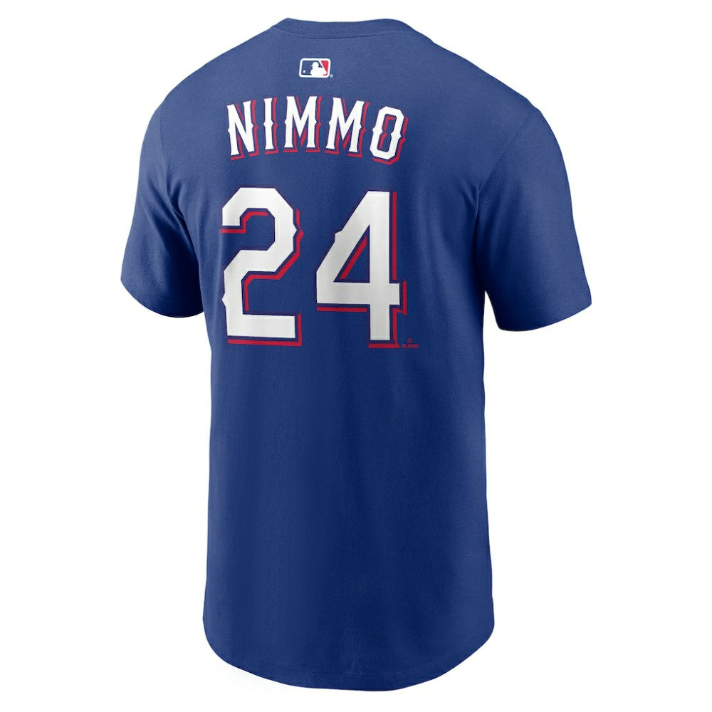 MLB Brandon Nimmo Texas Rangers Nike Home Name & Number T-Shirt