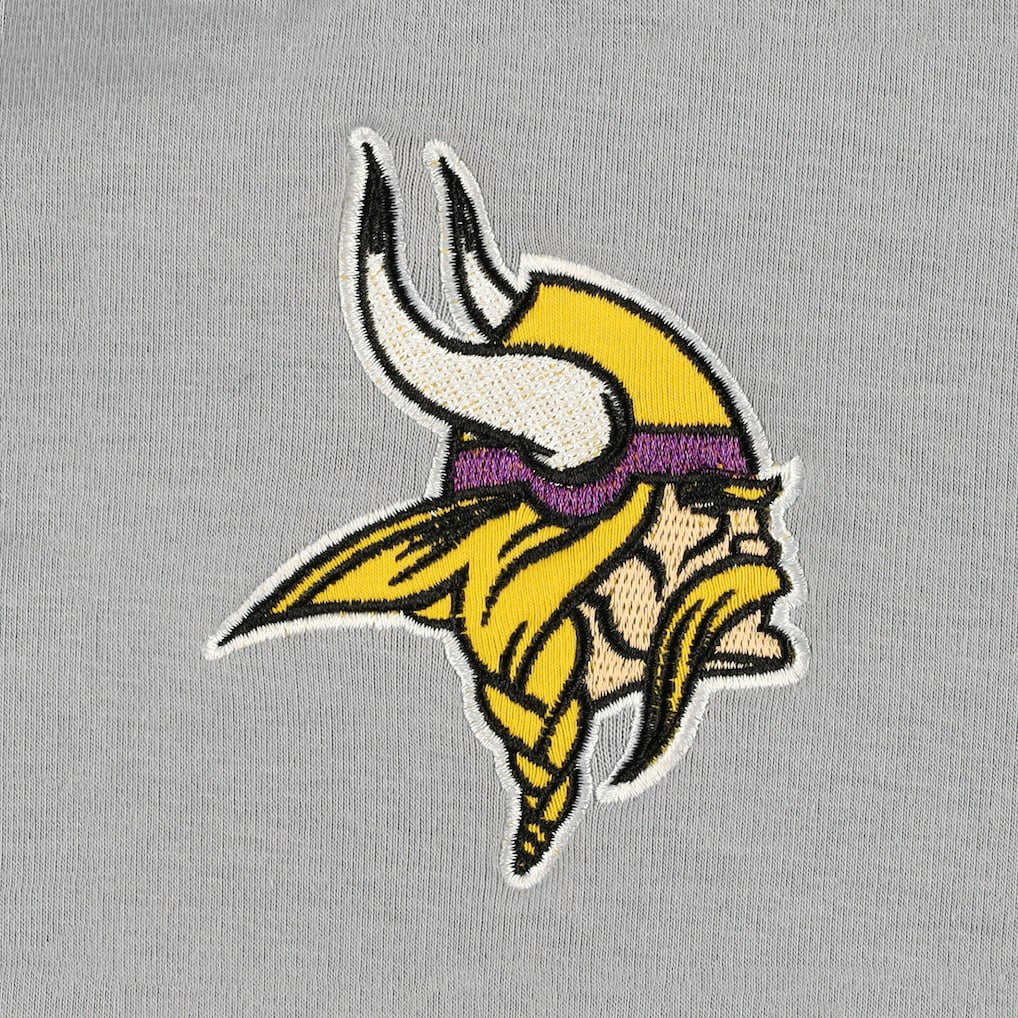 The Wild Collective Women's Faux Fur Lined Tri-Blend Full-Zip Hoodie - Minnesota Vikings