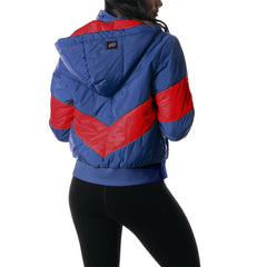 The Wild Collective Women's Puffer Full-Zip Hoodie - Buffalo Bills