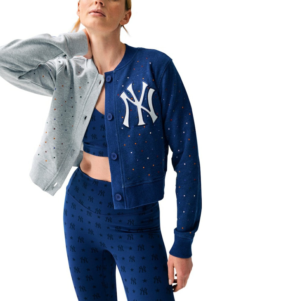 MLB New York Yankees Terez Women's Cropped Button-Up Cardigan