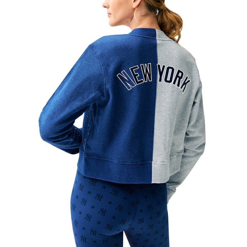 MLB New York Yankees Terez Women's Cropped Button-Up Cardigan