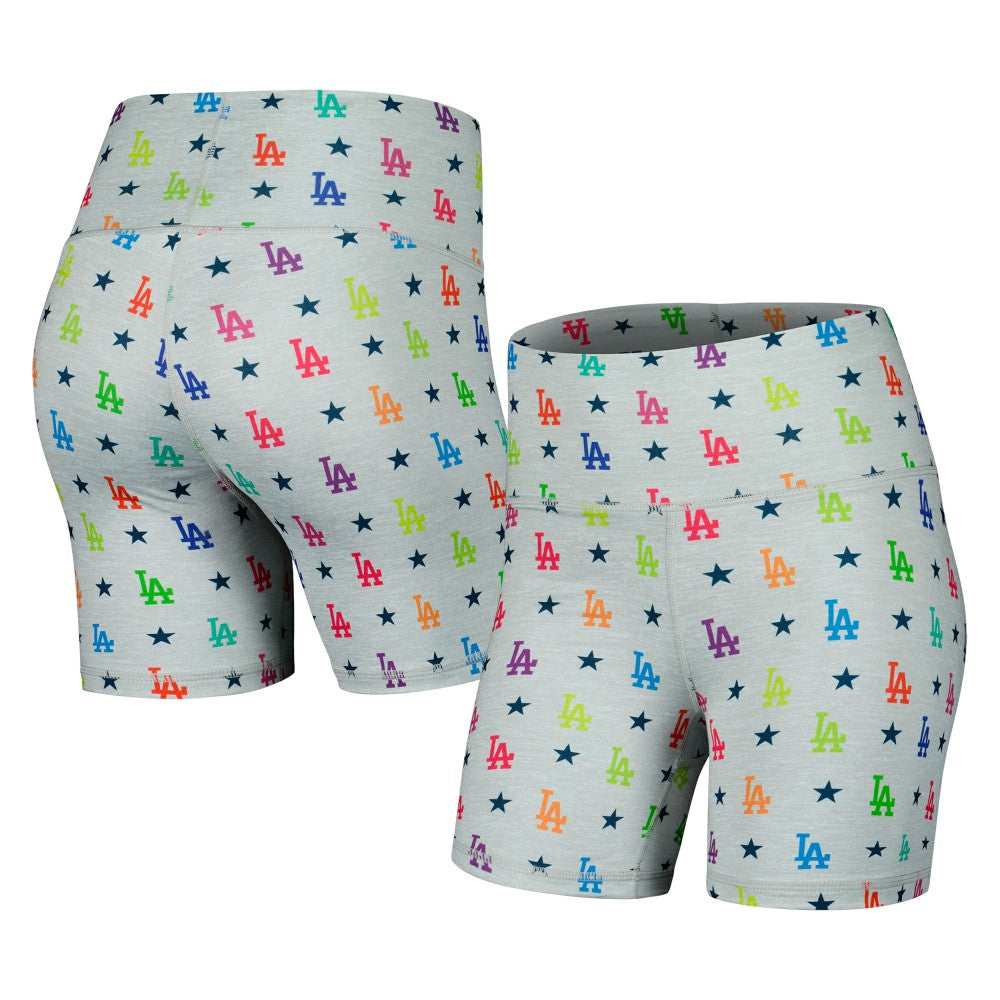MLB Los Angeles Dodgers Terez Women's TLC Rainbow Shorts