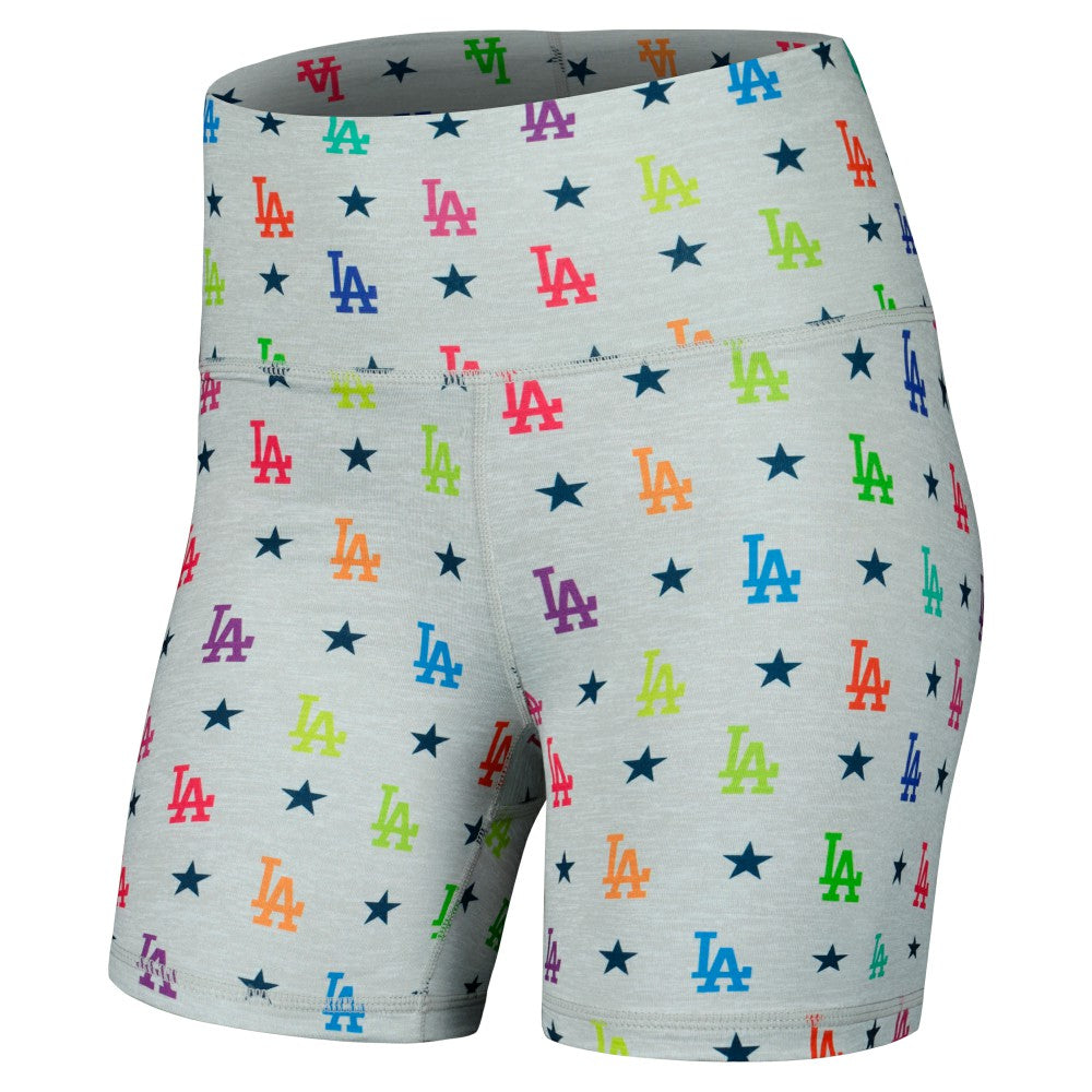 MLB Los Angeles Dodgers Terez Women's TLC Rainbow Shorts