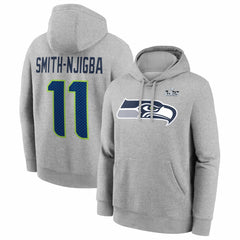 Jaxon Smith-Njigba  Super Bowl LX Patch Name & Number Hoodie - Seattle Seahawks