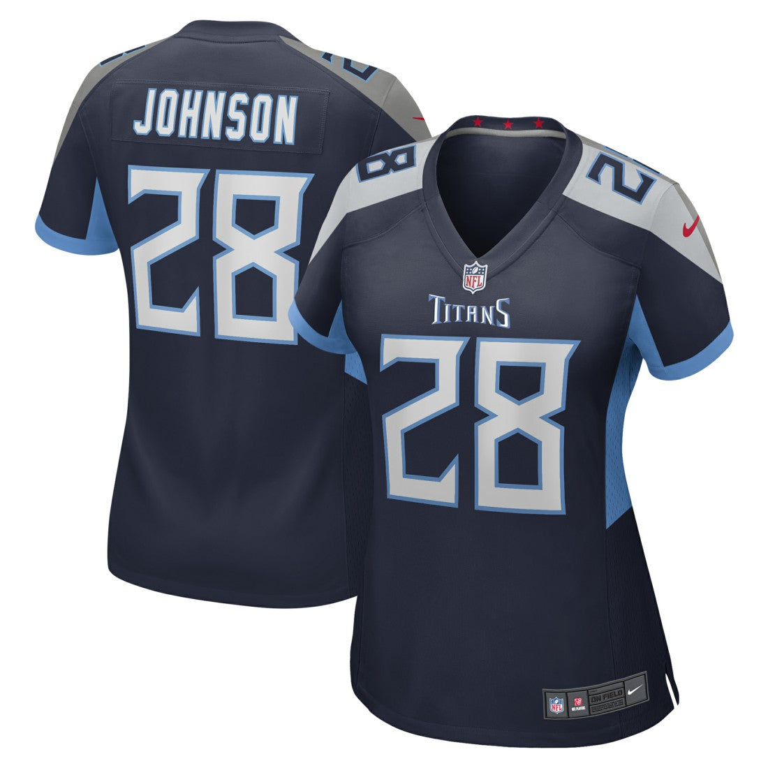 Chris Johnson  Women's Retired Player Game Jersey - Tennessee Titans