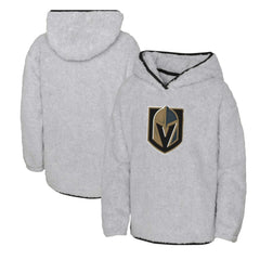 NHL Heather Gray Vegas Golden Knights Girls Youth Ultimate Teddy Fleece Pullover Hoodie