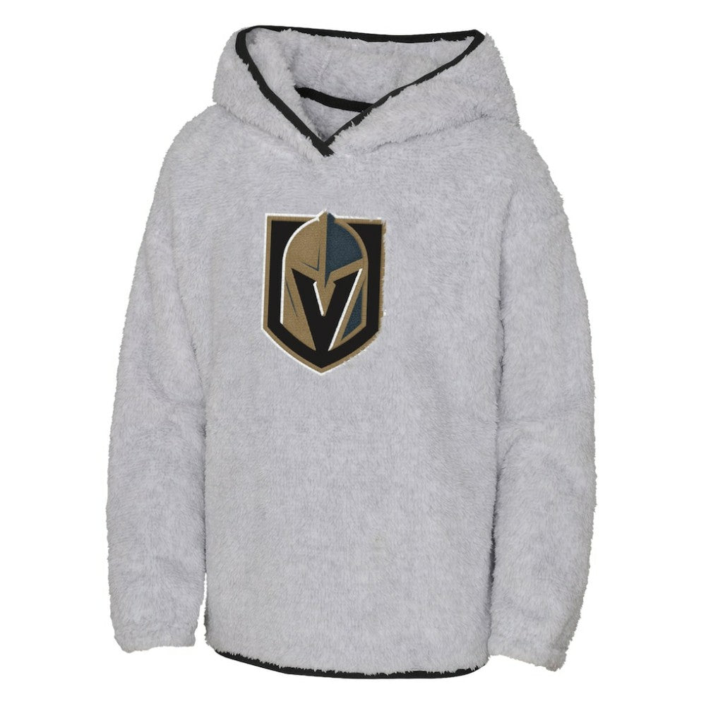 NHL Heather Gray Vegas Golden Knights Girls Youth Ultimate Teddy Fleece Pullover Hoodie