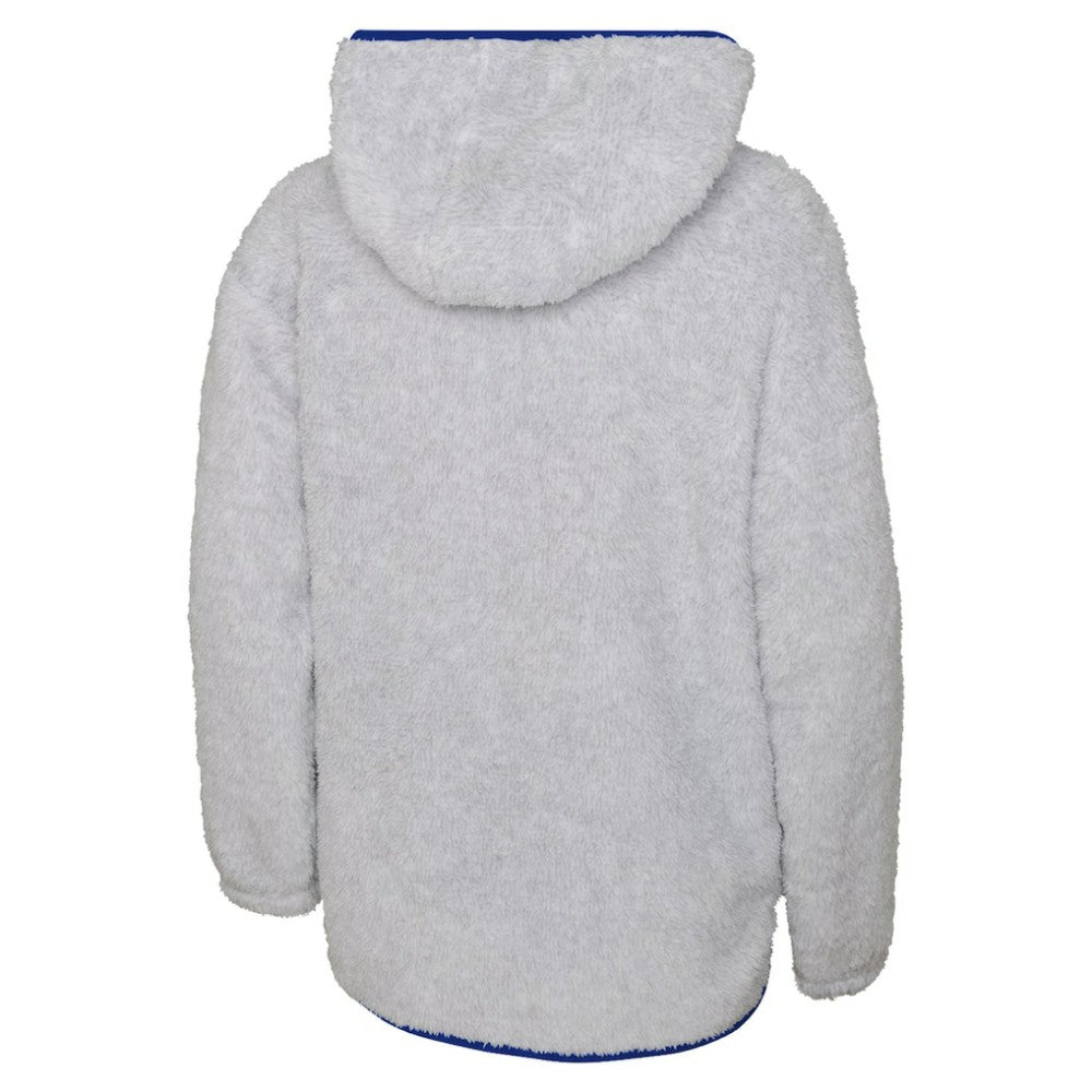 NHL Heather Gray New York Rangers Girls Youth Ultimate Teddy Fleece Pullover Hoodie