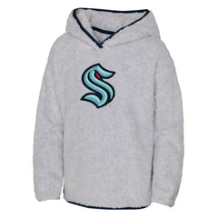 NHL Heather Gray Seattle Kraken Girls Youth Ultimate Teddy Fleece Pullover Hoodie