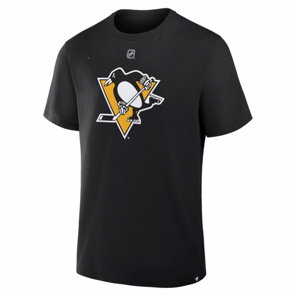 NHL Black Stuart Skinner Pittsburgh Penguins Fanatics Authentic Stack Name & Number T-Shirt