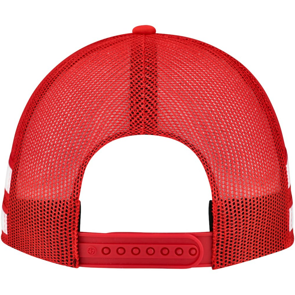 NHL Red Detroit Red Wings '47 Sideband Stripes Trucker Snapback Hat
