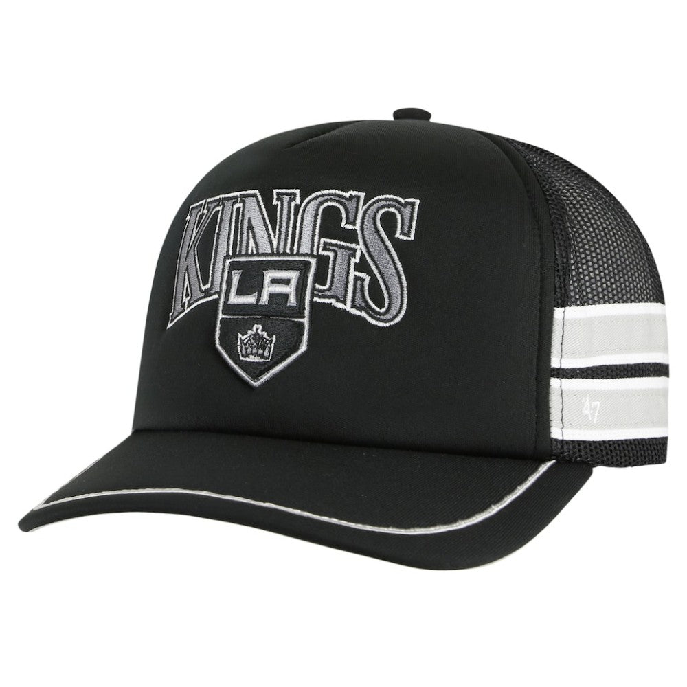 NHL Black Los Angeles Kings '47 Sideband Stripes Trucker Snapback Hat