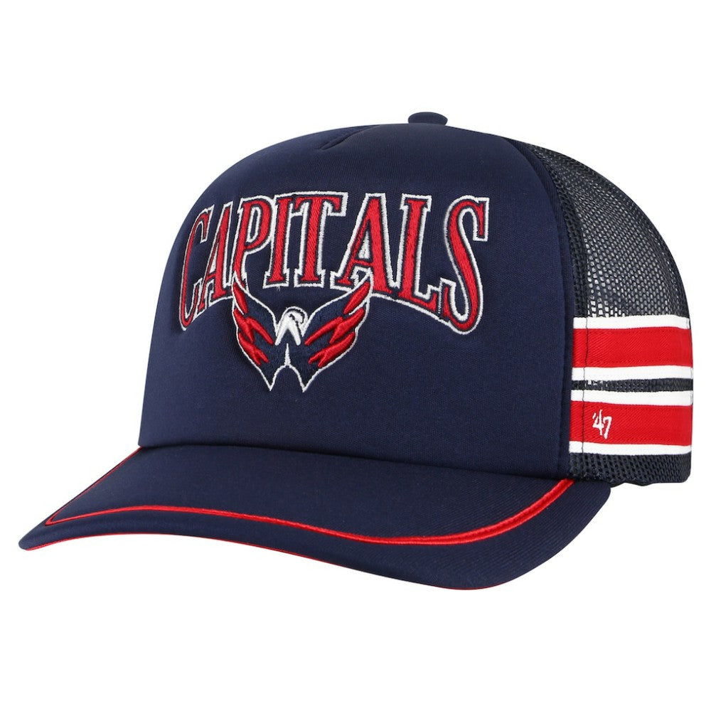 NHL Navy Washington Capitals '47 Sideband Stripes Trucker Snapback Hat
