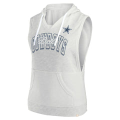 Women's Lounge Script Sleeveless V-Neck Pullover Hoodie - Dallas Cowboys