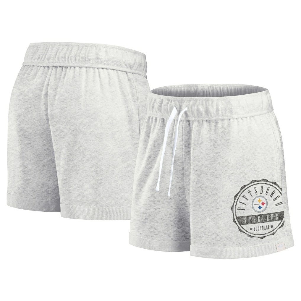 Women's Vintage Badge Shorts - Pittsburgh Steelers