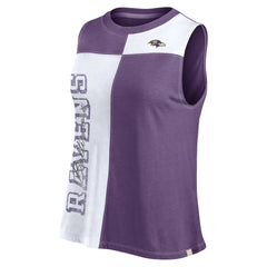 Women's Script Color Block Tank Top - Baltimore Ravens