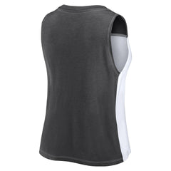 Women's Script Color Block Tank Top - Cincinnati Bengals
