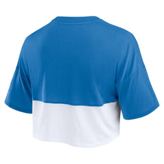 Women's Boxy Color Split Cropped T-Shirt - Buffalo Bills