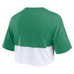 Women's Boxy Color Split Cropped T-Shirt - Green Bay Packers