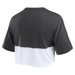 Women's Boxy Color Split Cropped T-Shirt - Pittsburgh Steelers