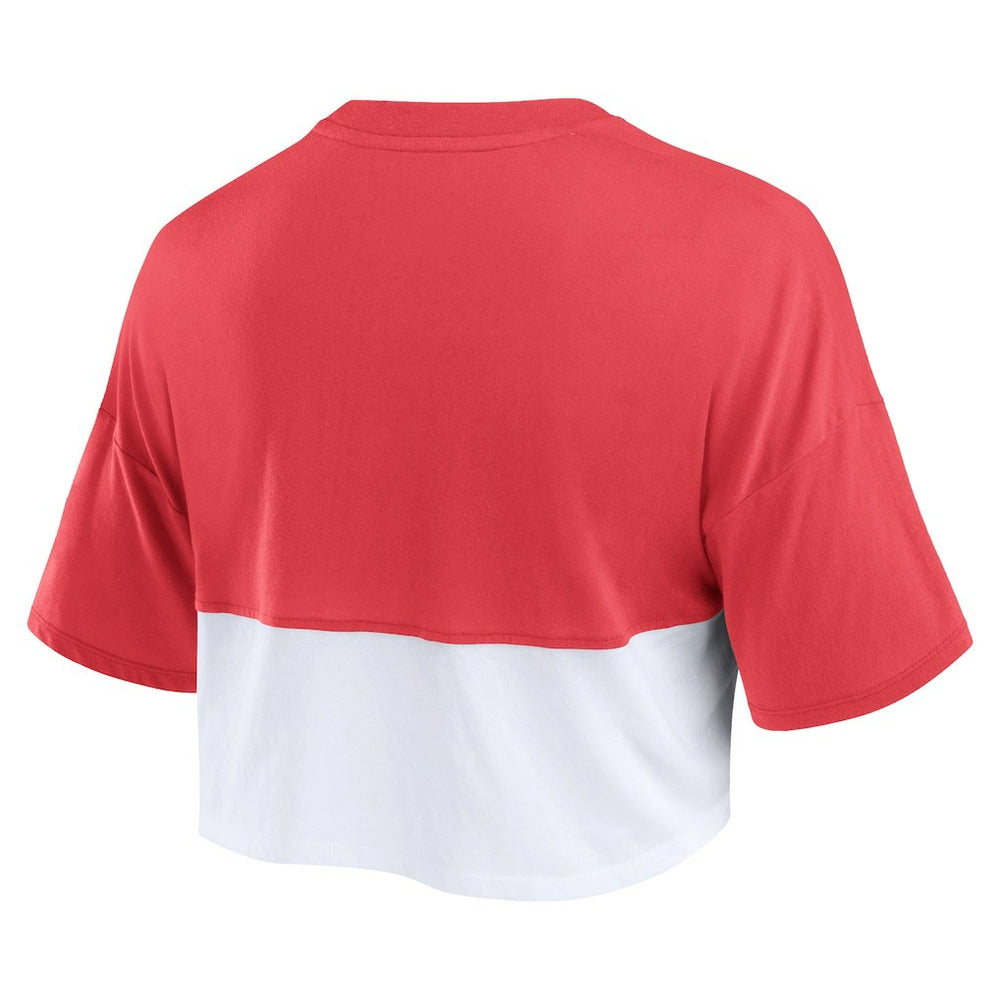 Women's Boxy Color Split Cropped T-Shirt - San Francisco 49ers