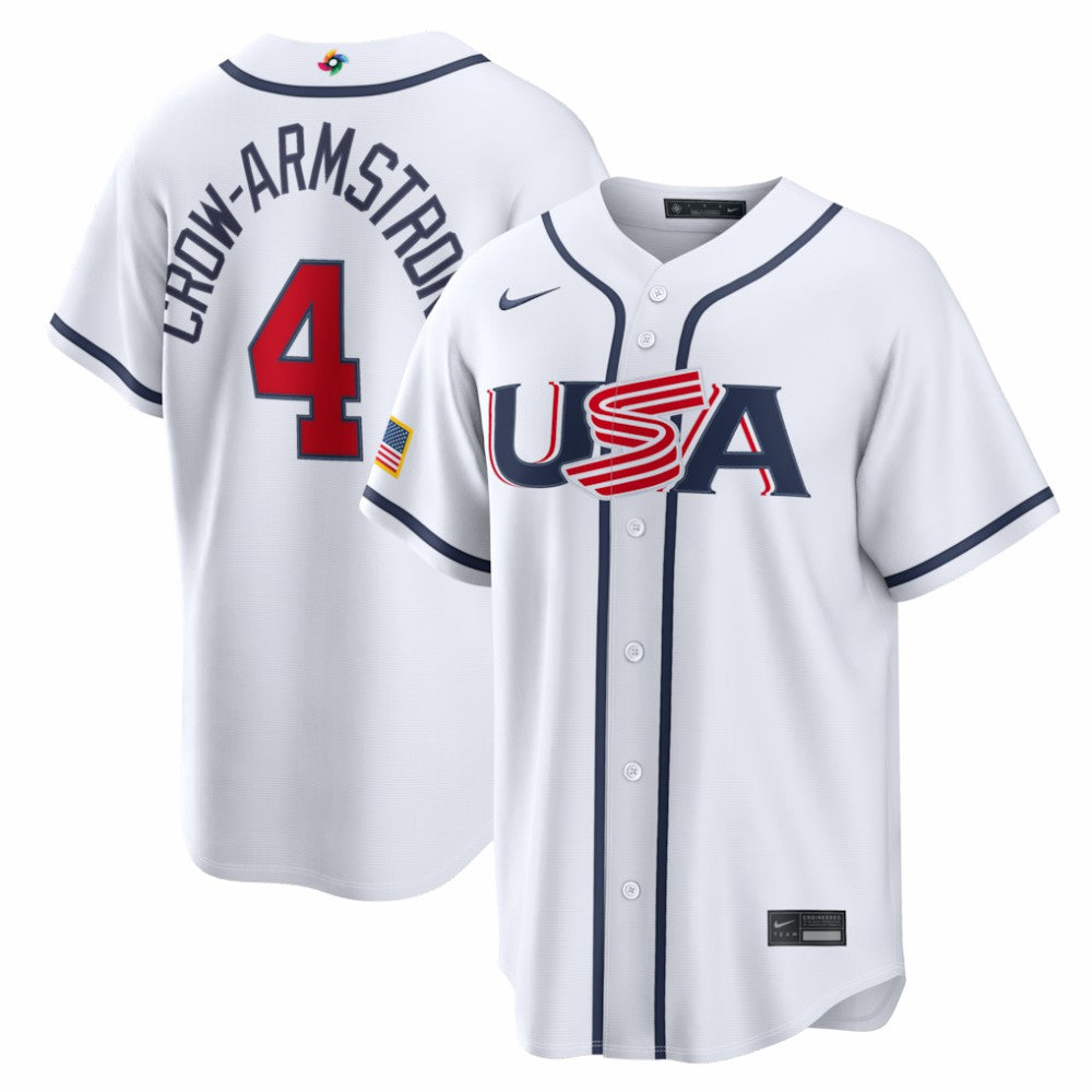 MLB Pete Crow-Armstrong USA Baseball Nike 2026 World Baseball Classic Home Stadium Jersey