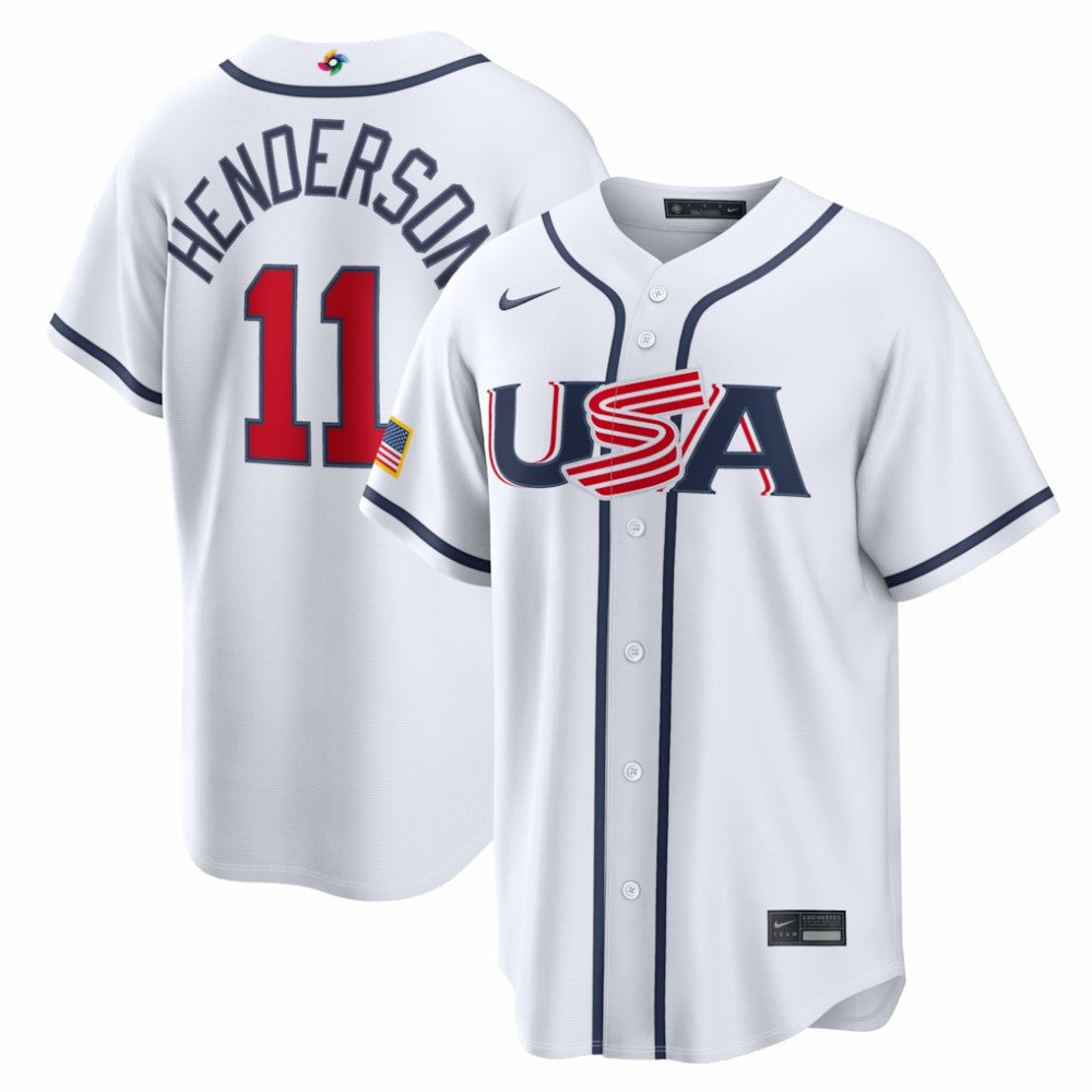 MLB Gunnar Henderson USA Baseball Nike 2026 World Baseball Classic Home Stadium Jersey