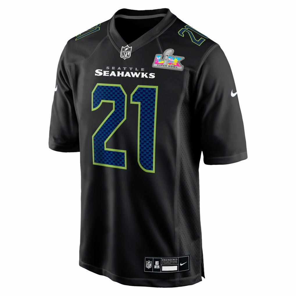 Devon Witherspoon  Super Bowl LX Patch Carbon Fashion Game Jersey - Seattle Seahawks