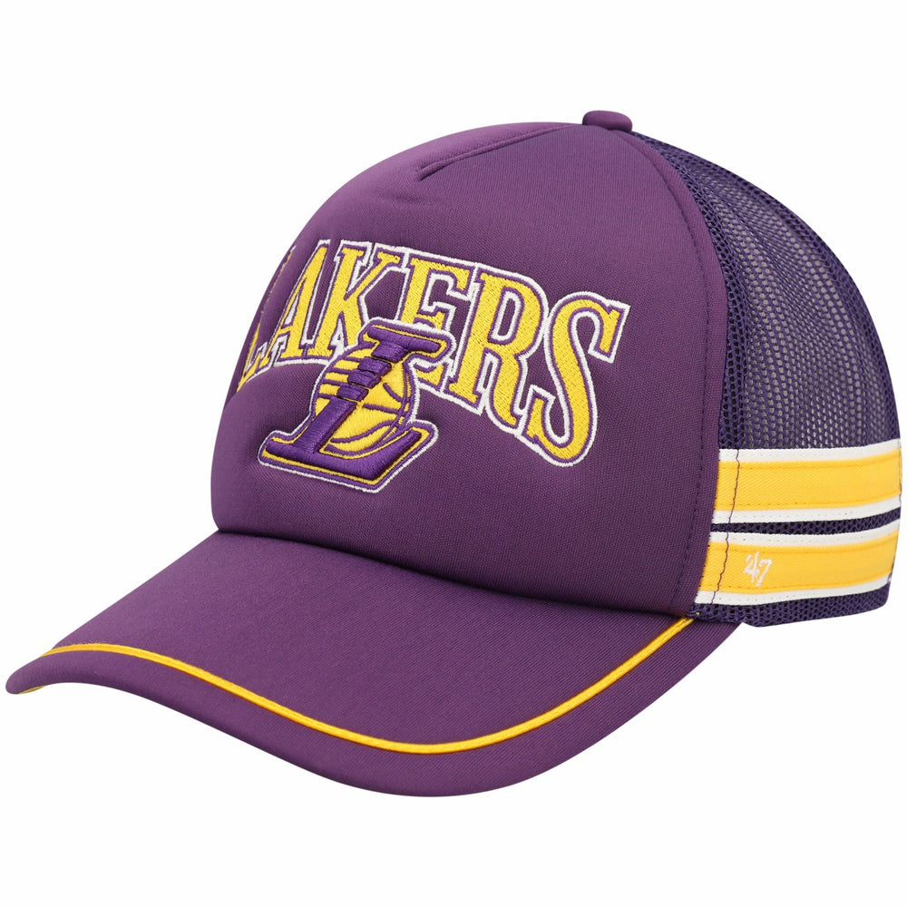 NBA Los Angeles Lakers '47 Sidebrand Stripes Trucker Adjustable Hat