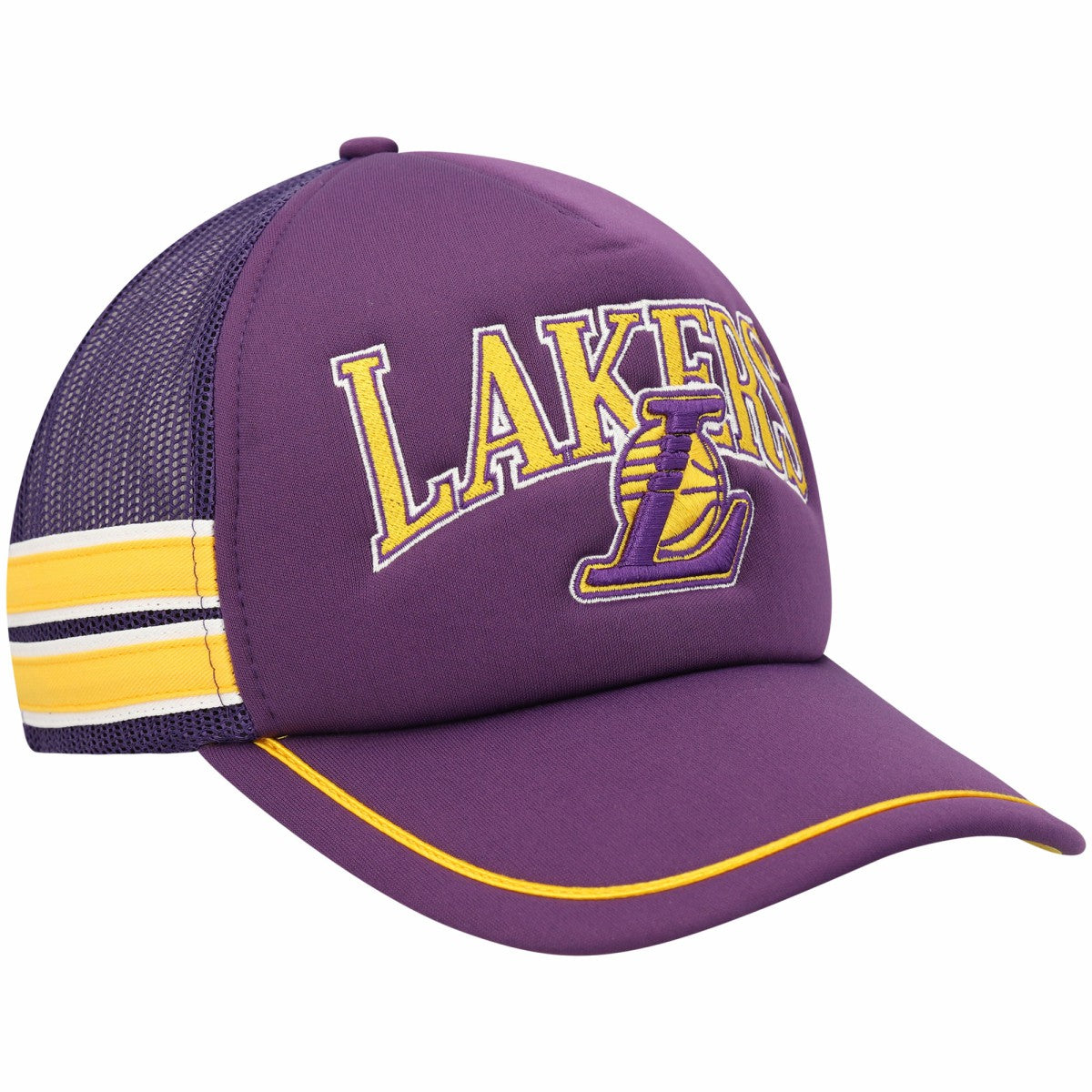 NBA Los Angeles Lakers '47 Sidebrand Stripes Trucker Adjustable Hat
