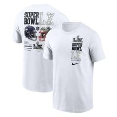 vs. Seattle Seahawks Super Bowl LX Dueling T-Shirt - New England Patriots