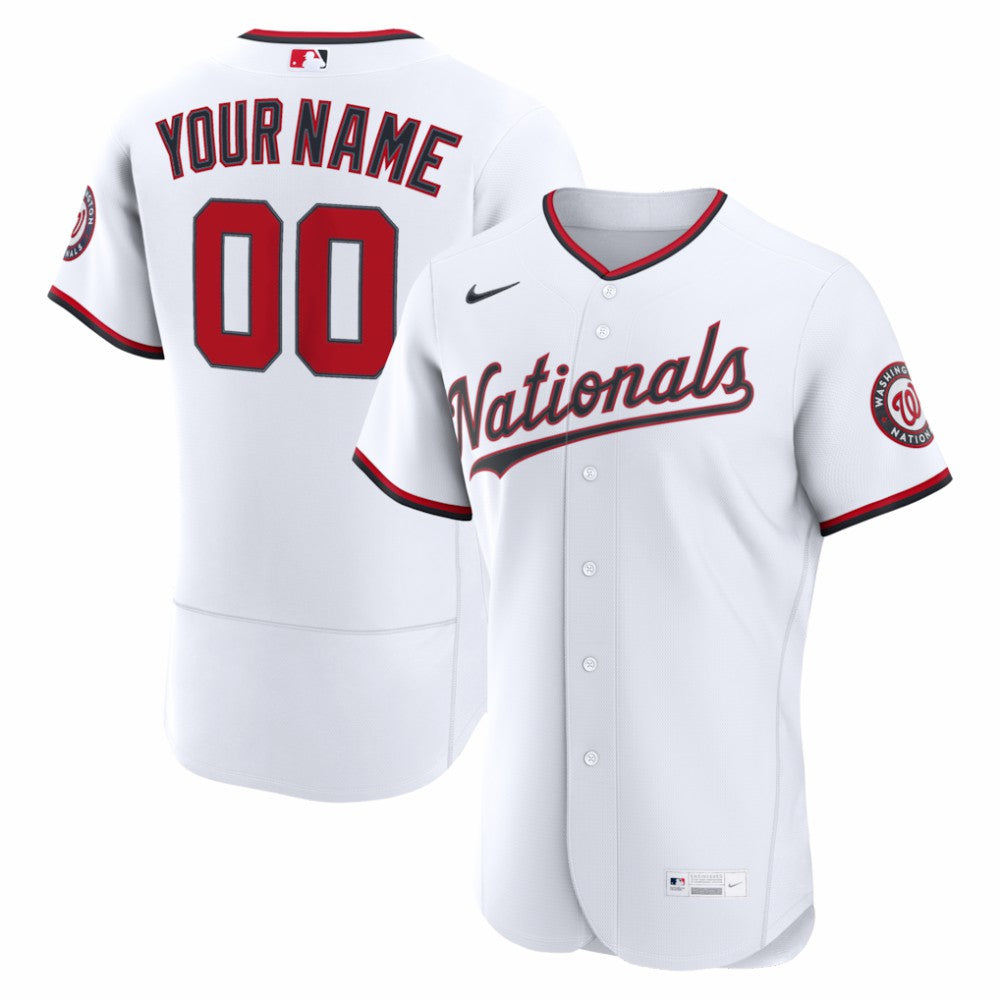 MLB Washington Nationals Nike Home Authentic Custom Jersey