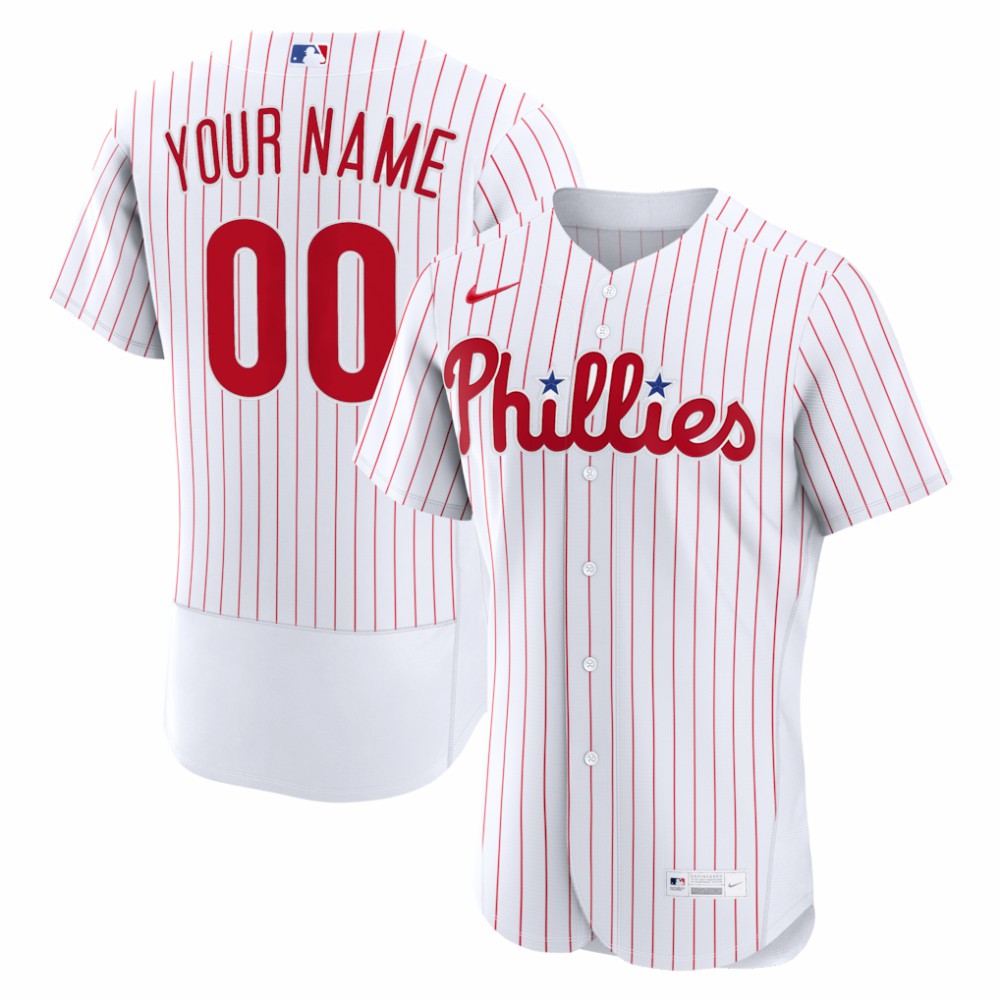 MLB Philadelphia Phillies Nike Home Authentic Custom Jersey