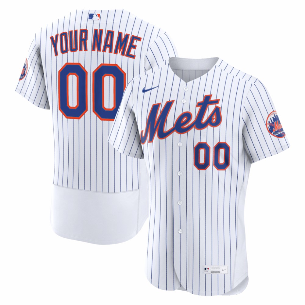MLB New York Mets Nike Home Authentic Custom Jersey