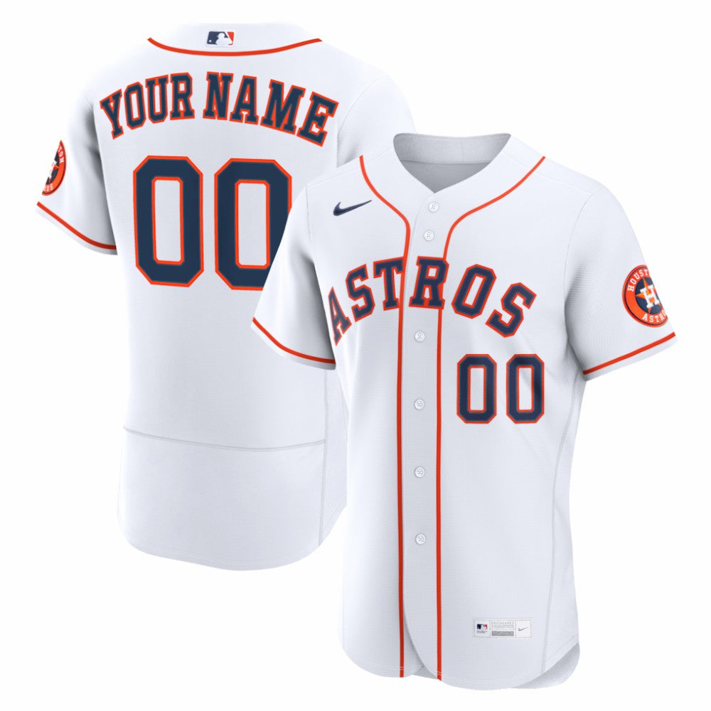 MLB Houston Astros Nike Home Authentic Custom Jersey