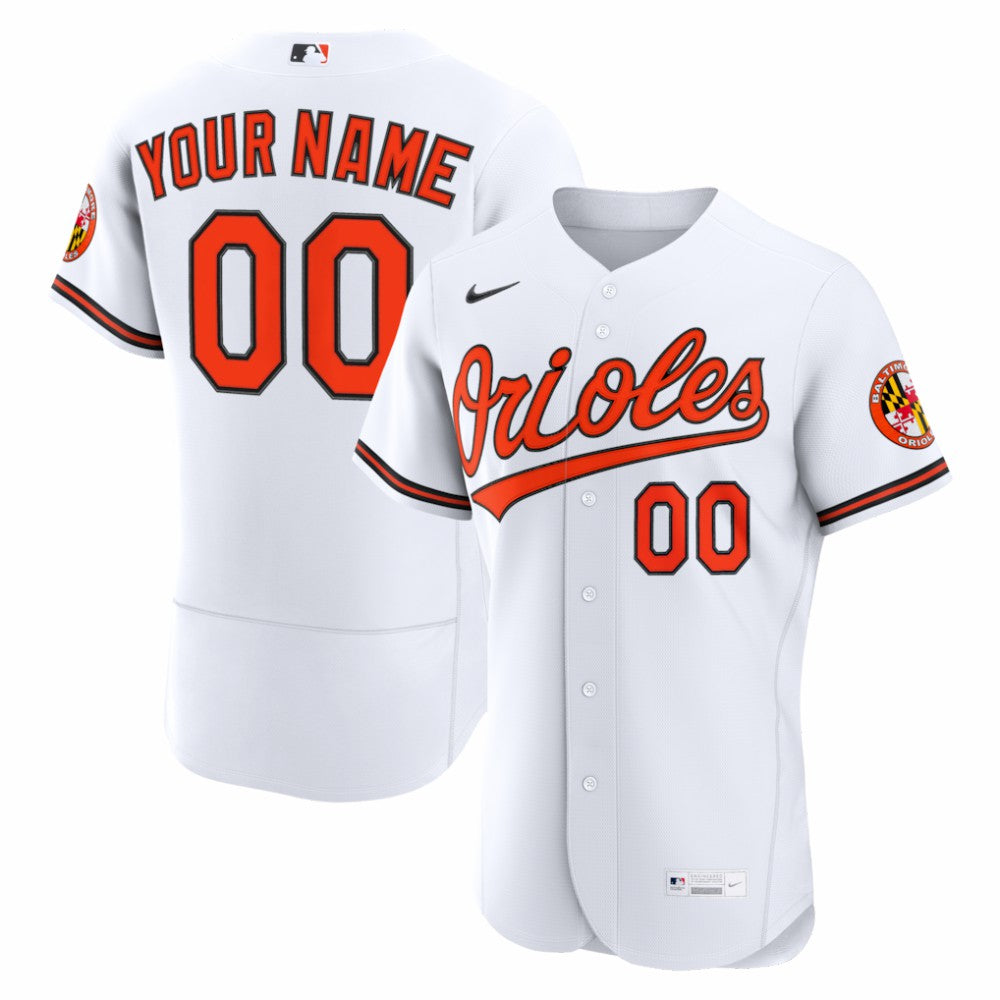 MLB Baltimore Orioles Nike Home Authentic Custom Jersey