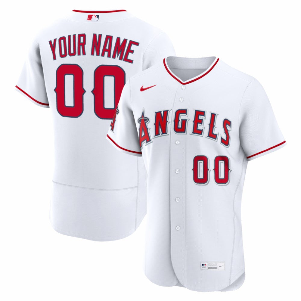 MLB Los Angeles Angels Nike Home Authentic Custom Jersey