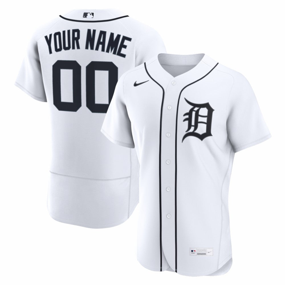 MLB Detroit Tigers Nike Home Authentic Custom Jersey