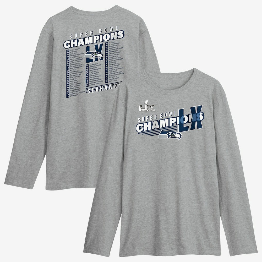 Super Bowl LX Champions Best Teammates Roster Long Sleeve T-Shirt - Seattle Seahawks