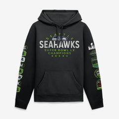 Super Bowl LX Champions Banner Year Hoodie - Seattle Seahawks