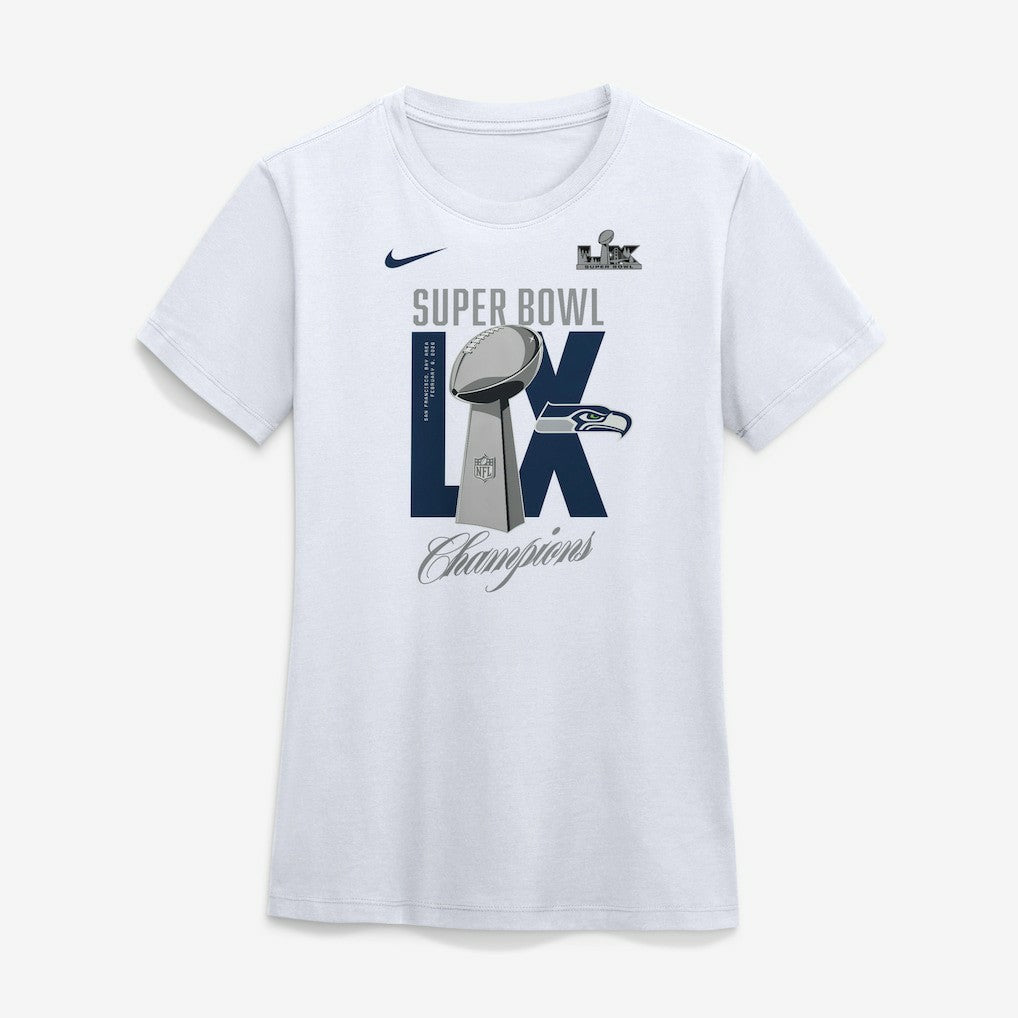 Women's Super Bowl LX Champions Lombardi Trophy T-Shirt - Seattle Seahawks